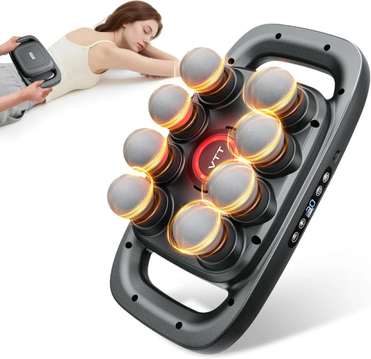 8-Head Massage Gun – Deep Tissue Muscle Pain Relief for Back, Shoulders & Legs